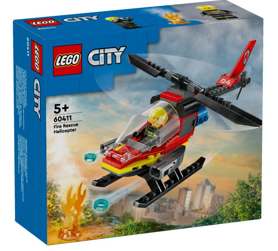 Lego City Fire Rescue Helicopter 60411