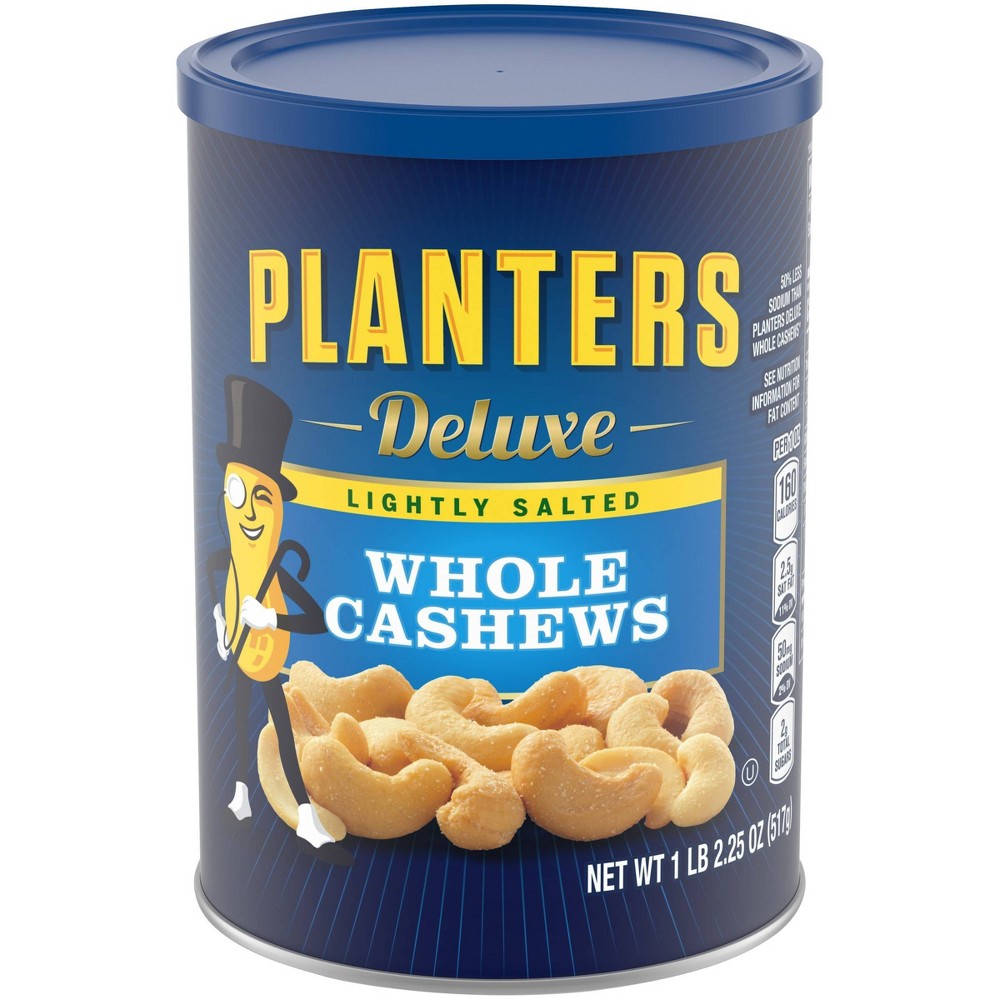 Photo of Planter's Deluxe Lightly Salted Whole Cashews, 18.25 Oz Canister