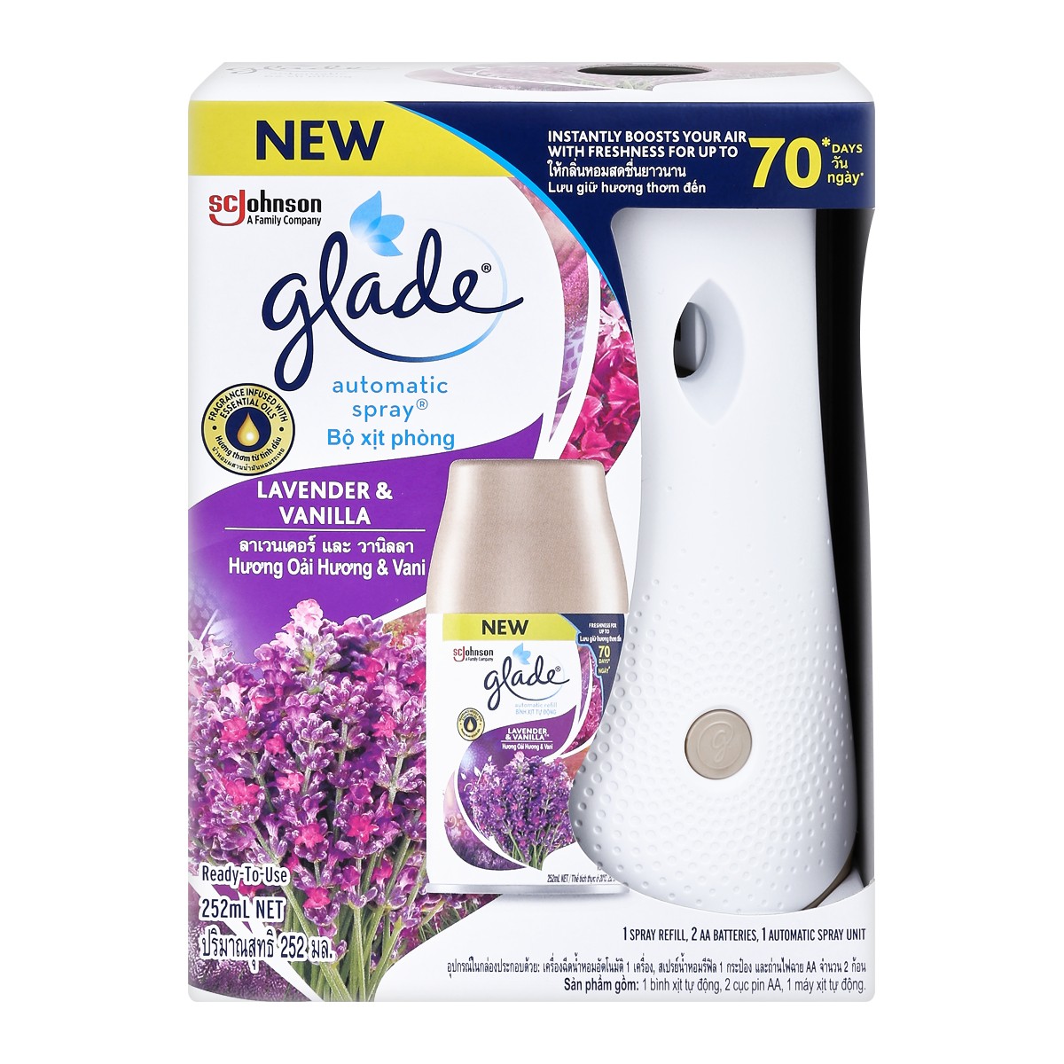 Glade Automatic Spray Lavender And Vanilla 269ml.