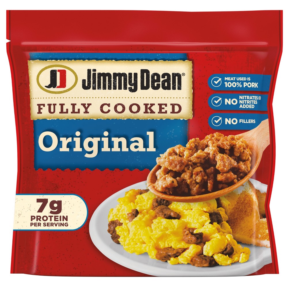 Jimmy Dean Fully Cooked Original Pork Sausage Crumbles, 9.6 Ounce