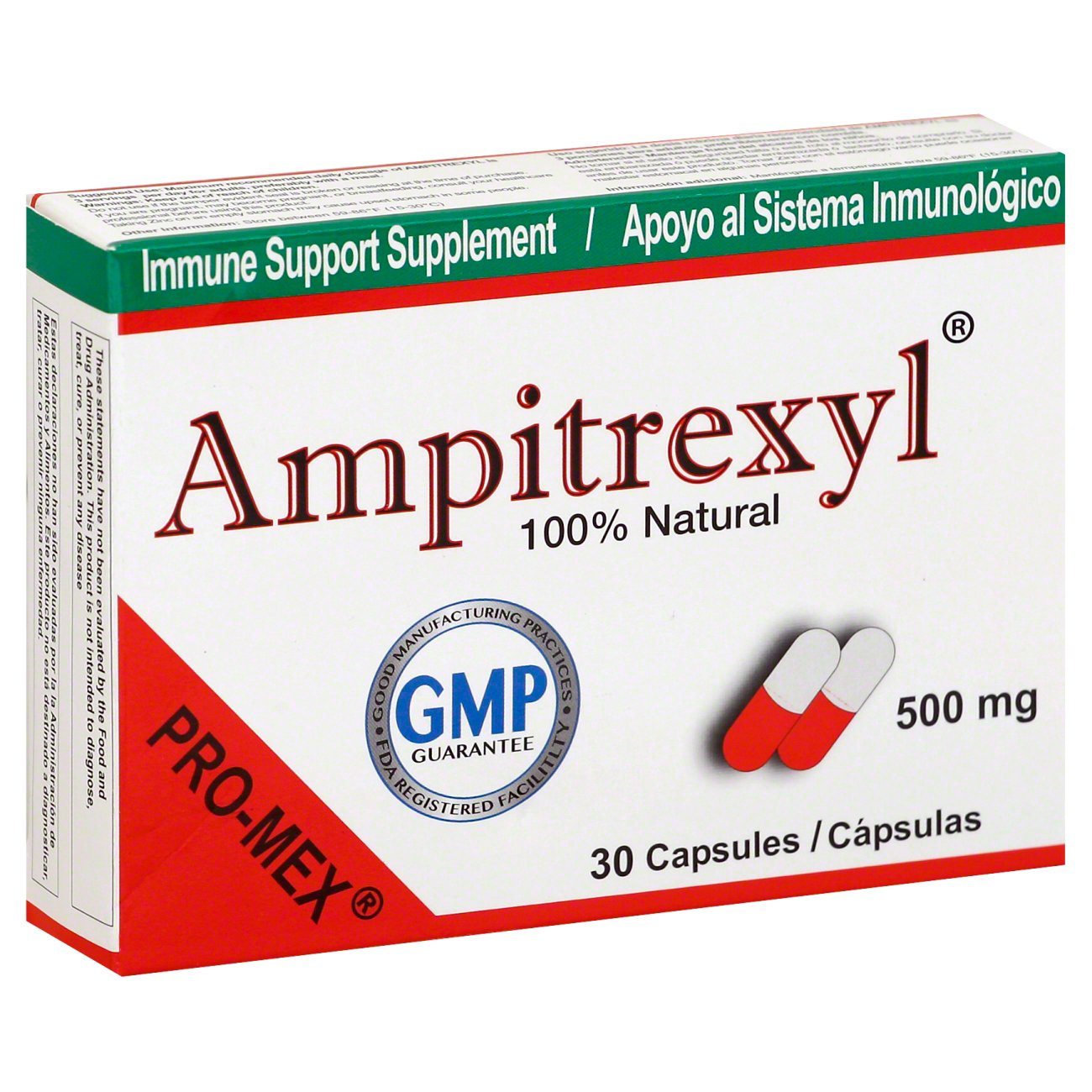 Pro Mex 500 Mg Capsules Ampitrexyl