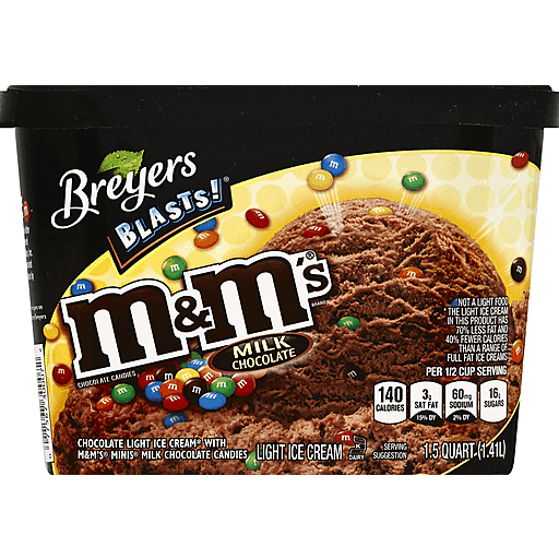 M&M'S Milk Chocolate Candies Chocolate Light Ice Cream with M&M'S Minis Milk Chocolate Candies