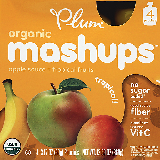 Plum, Mashups, Organic Apple Sauce + Tropical Fruits, Tropical!, Tropical!