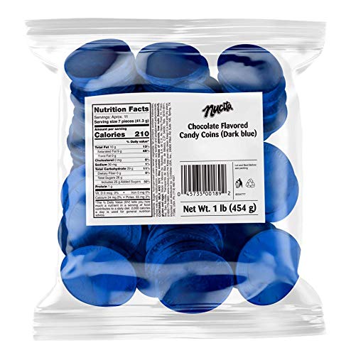 Chocolate Flavored Candy Coins (Dark Blue), Chocolate