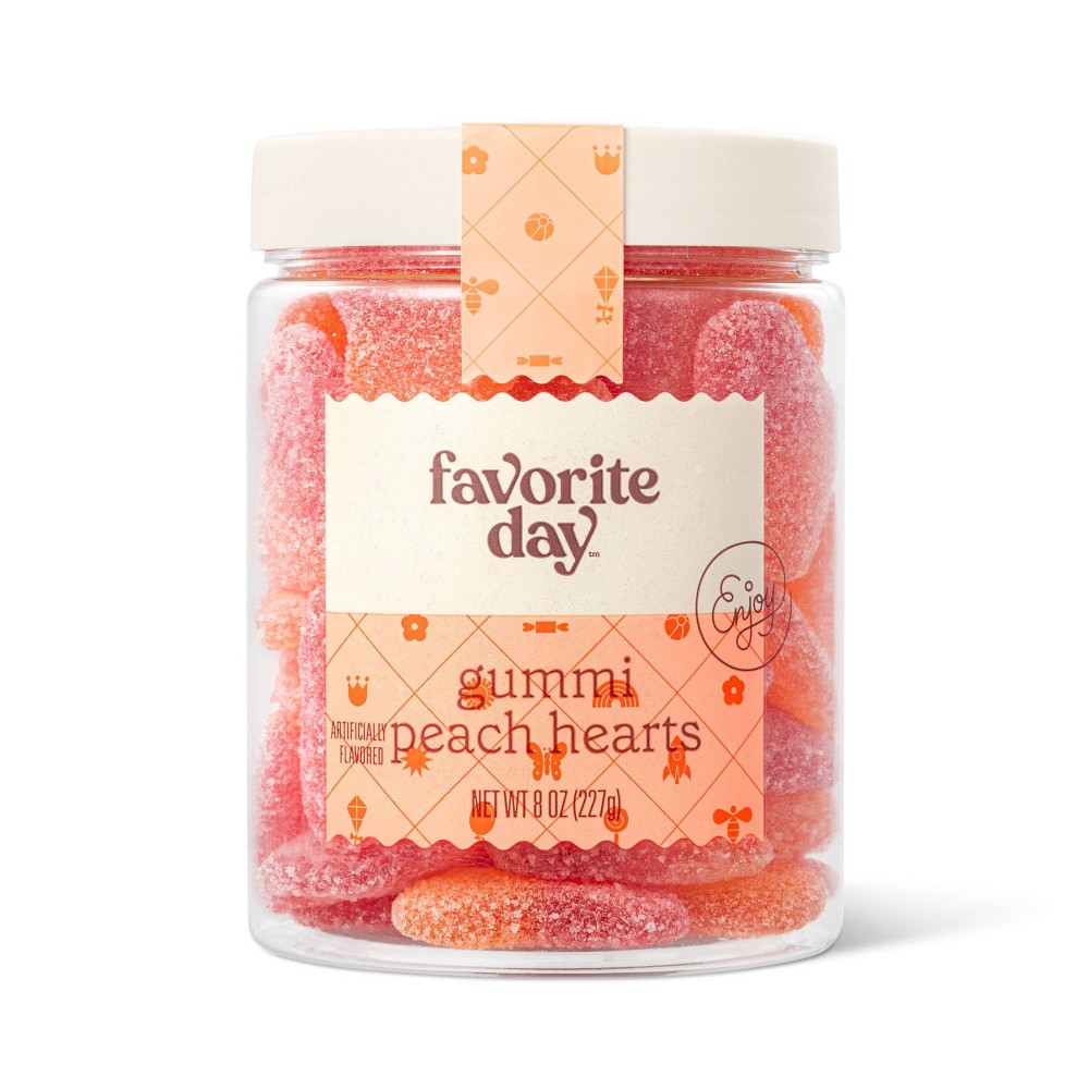 Gummi Peach Hearts Candy, Gummi Peach Hearts