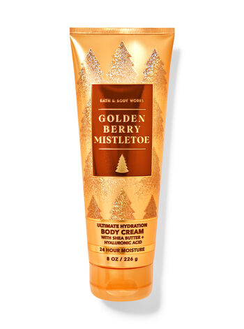 Bath & Body Works Golden Berry Mistletoe Ultimate Hydration Cream 8 Oz