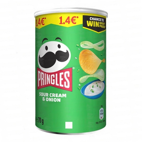 PRINGLES CREAM & ONION 70 G PVP 1.40Ã