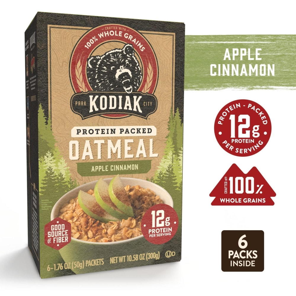 Kodiak 12g Protein Packed Oatmeal Packets - Apple Cinnamon
