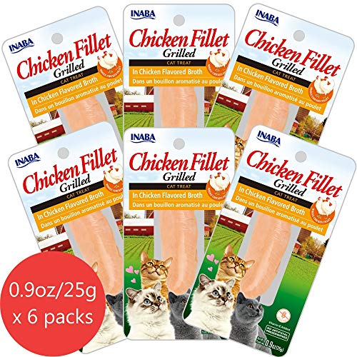 Inaba Cat Grill Fil Chicken/Chicken Broth 0.9Oz/6Ct
