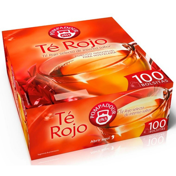 TE ROJO HOST.POMPADOUR 100 SOBRES