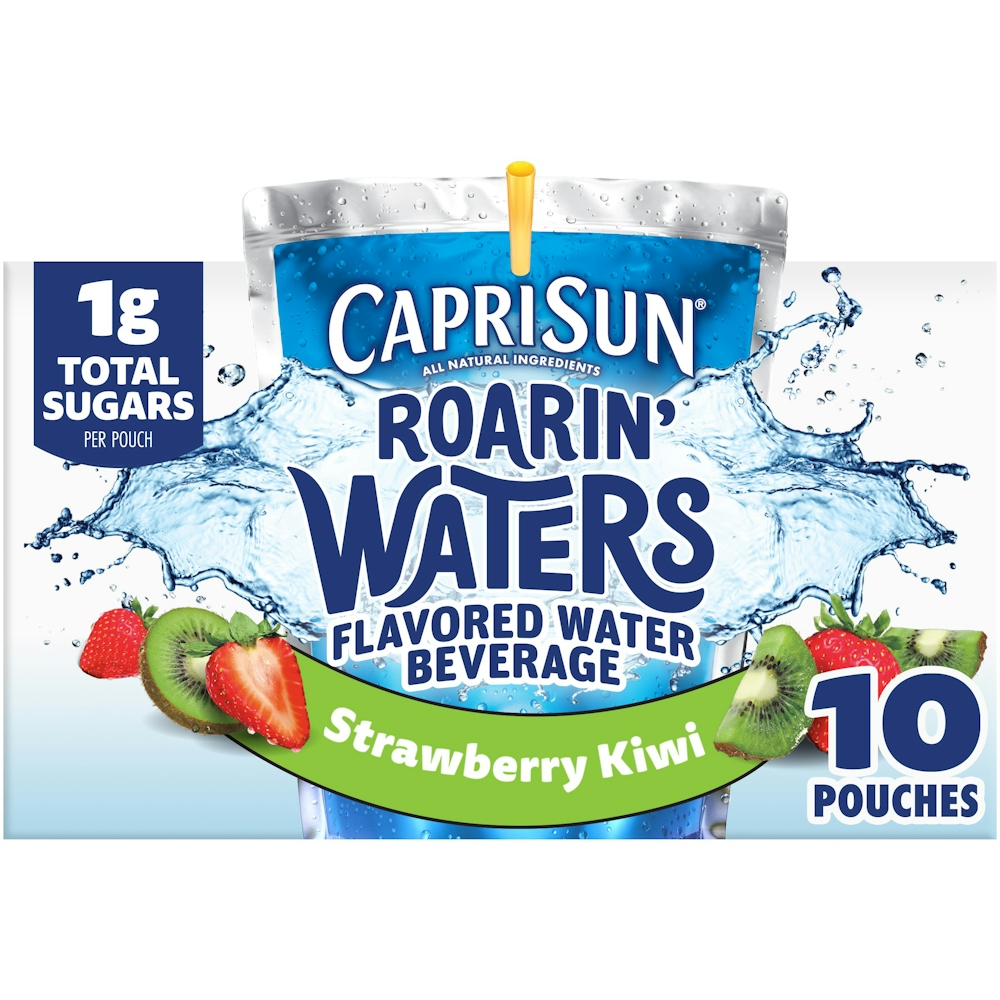 Photo of Capri Sun Roarin Waters Strawberry Kiwi Surf Water Beverage 10 6 Fl Oz Pouches