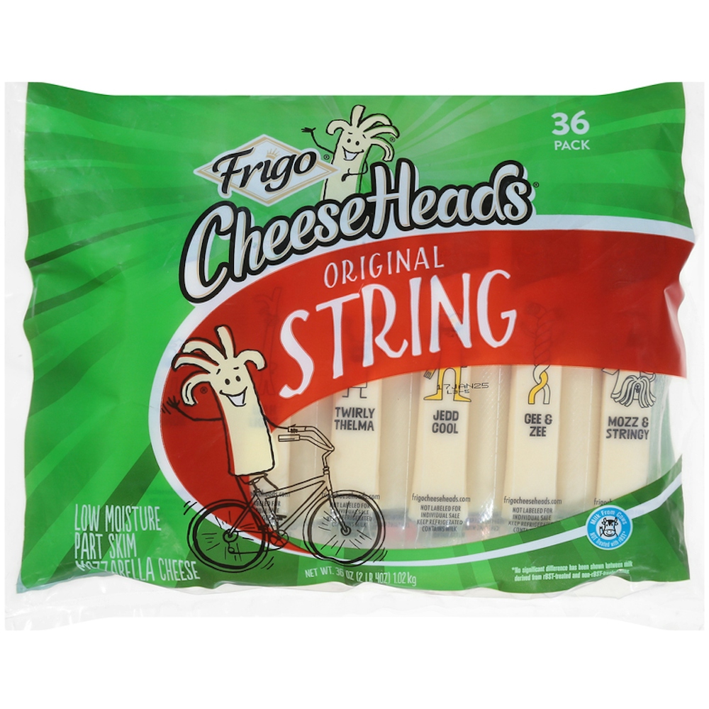 Photo of Frigo String Cheese, Part Skim, Low Moisture, Mozzarella, Original, 36 Pack