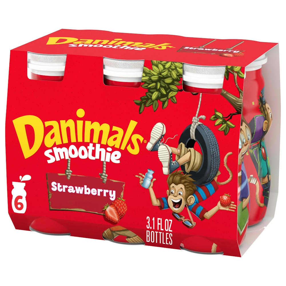 Photo of Danimals Smoothie, Strawberry Explosion Flavor