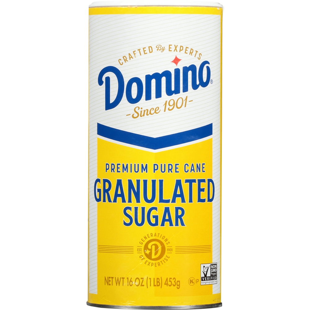 Domino Premium Pure Cane Granulated Sugar 1 Lb Canister 16 Oz — UPC ...