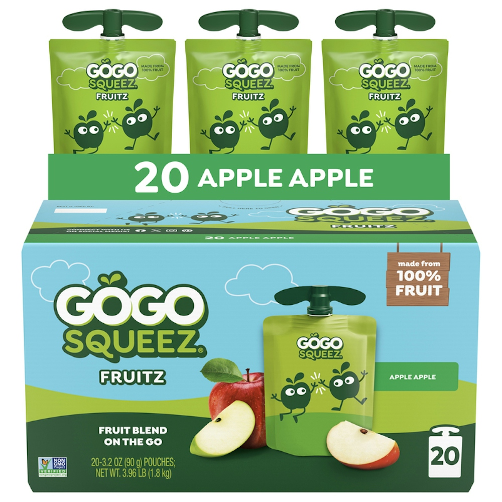 Photo of GoGo Squeez Fruit On The Go, Apple Apple, Family Size