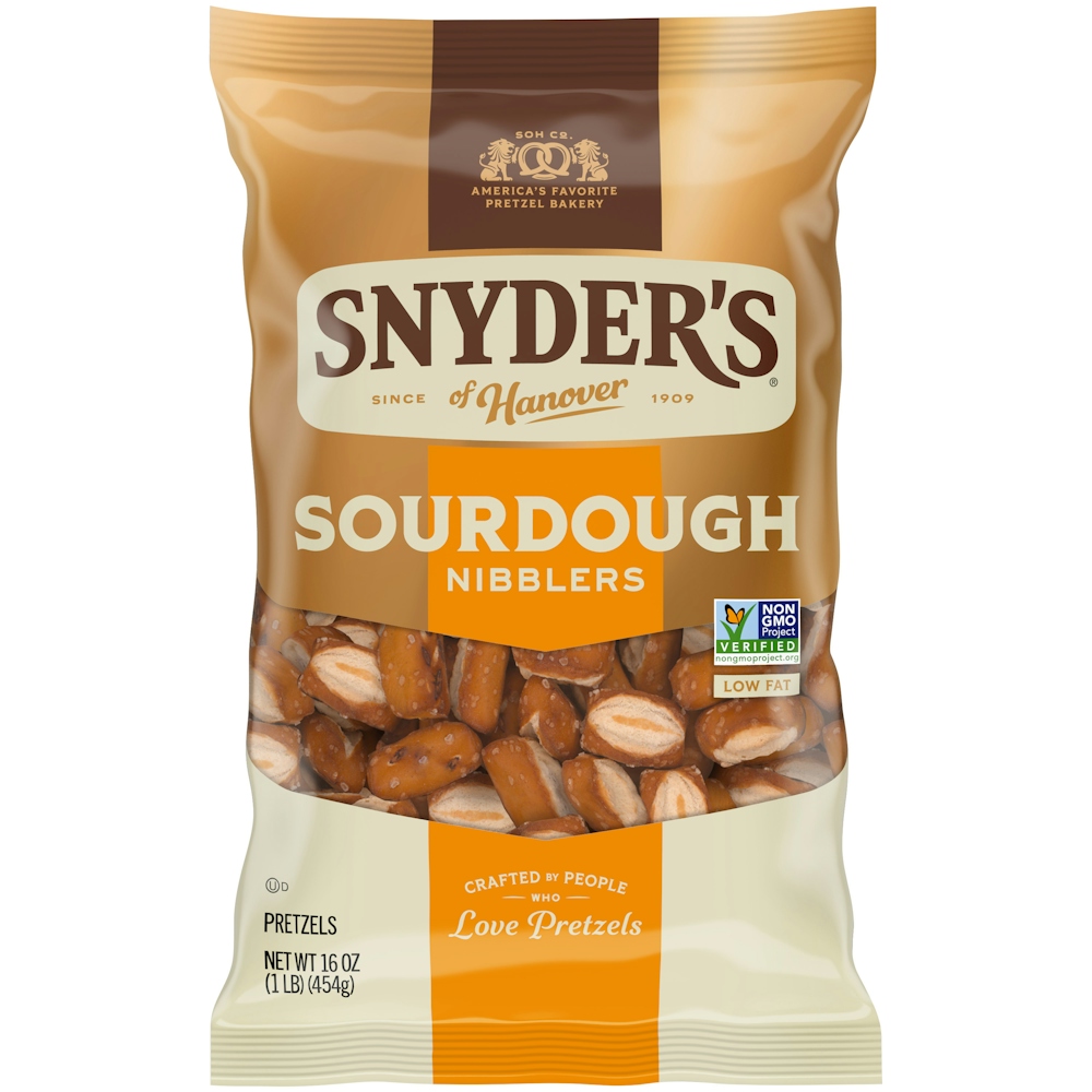 Photo of Snyder's of Hanover Low Fat Nibblers Sourdough Pretzels Family Size