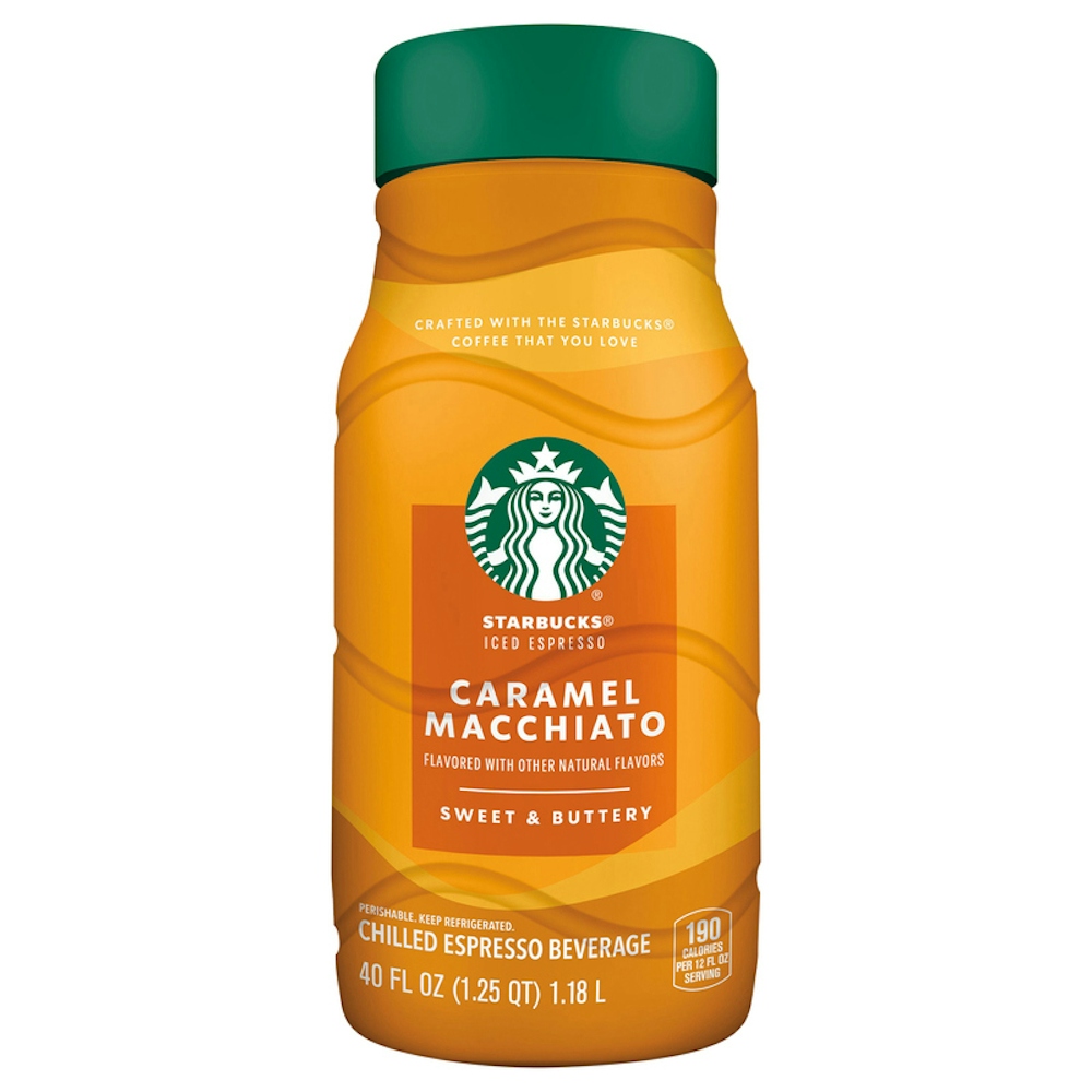 Photo of Starbucks Espresso Beverage, Chilled, Caramel Macchiato 40 Fl Oz