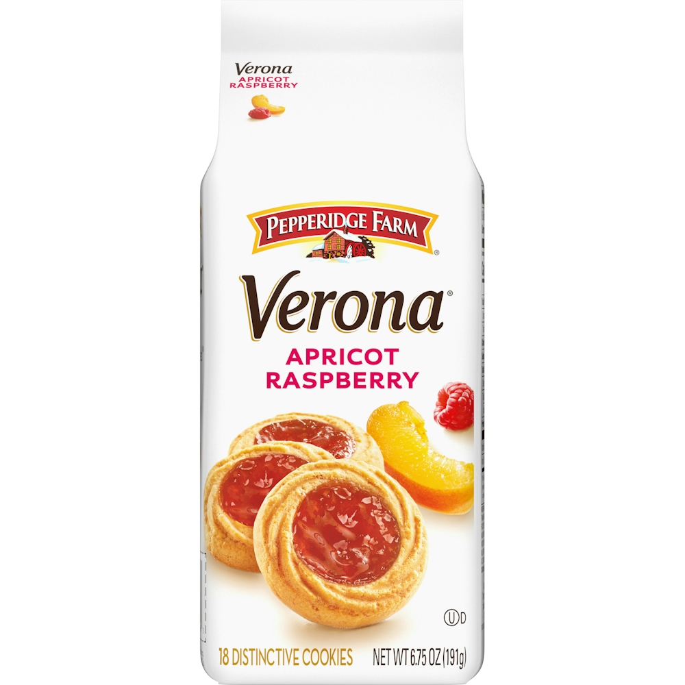 Photo of Pepperidge Farm Verona Apricot Raspberry Thumbprint Cookies, 6.75 Oz Bag