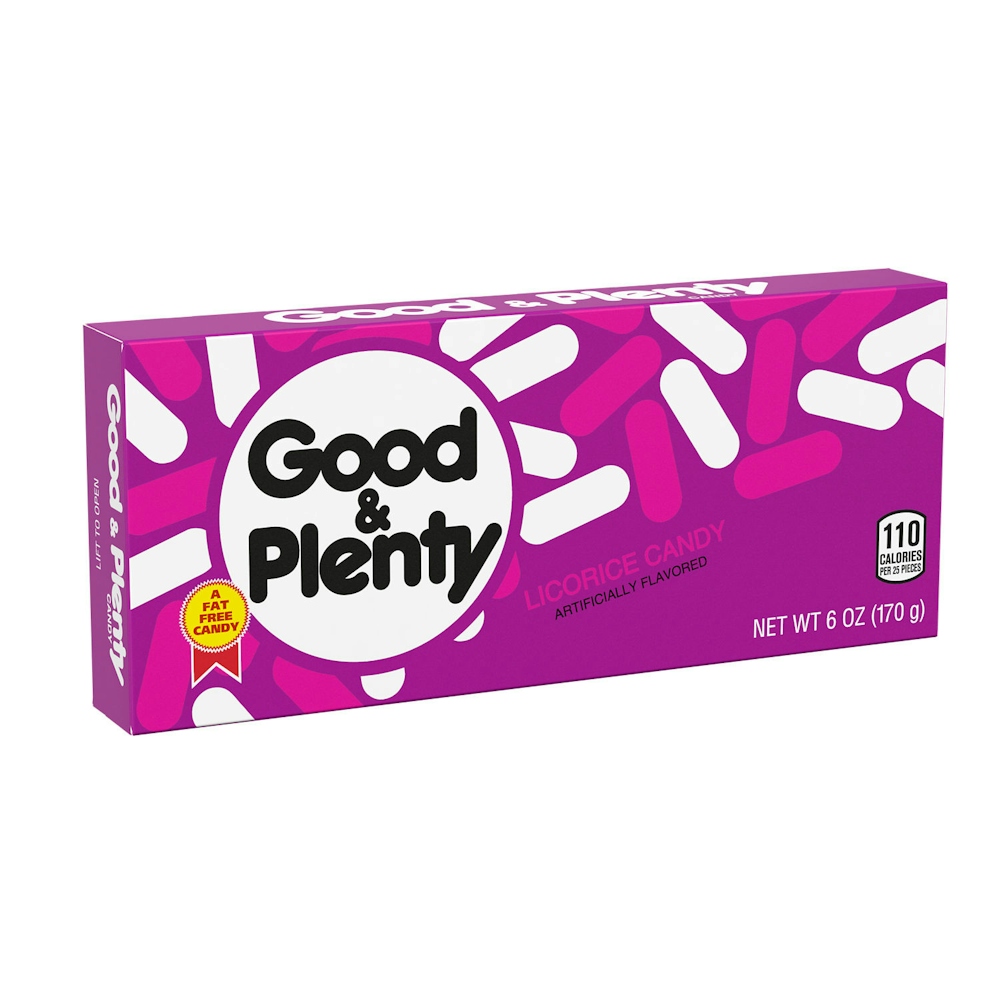 Good & Plenty Licorice Fat Free, Candy Box, 6 Oz