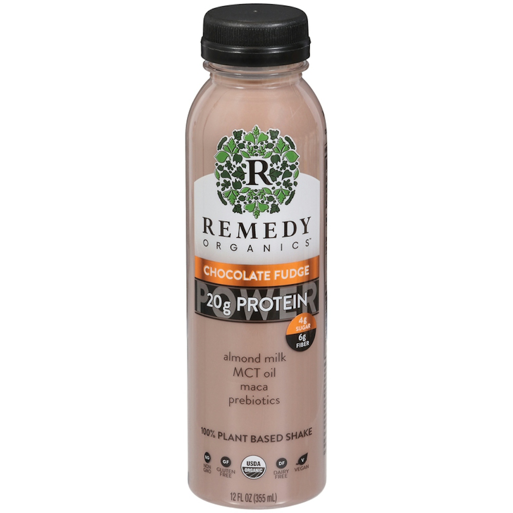 Remedy Organics Chocolate Fudge 100% Plant Based Shake, 12 Fl Oz