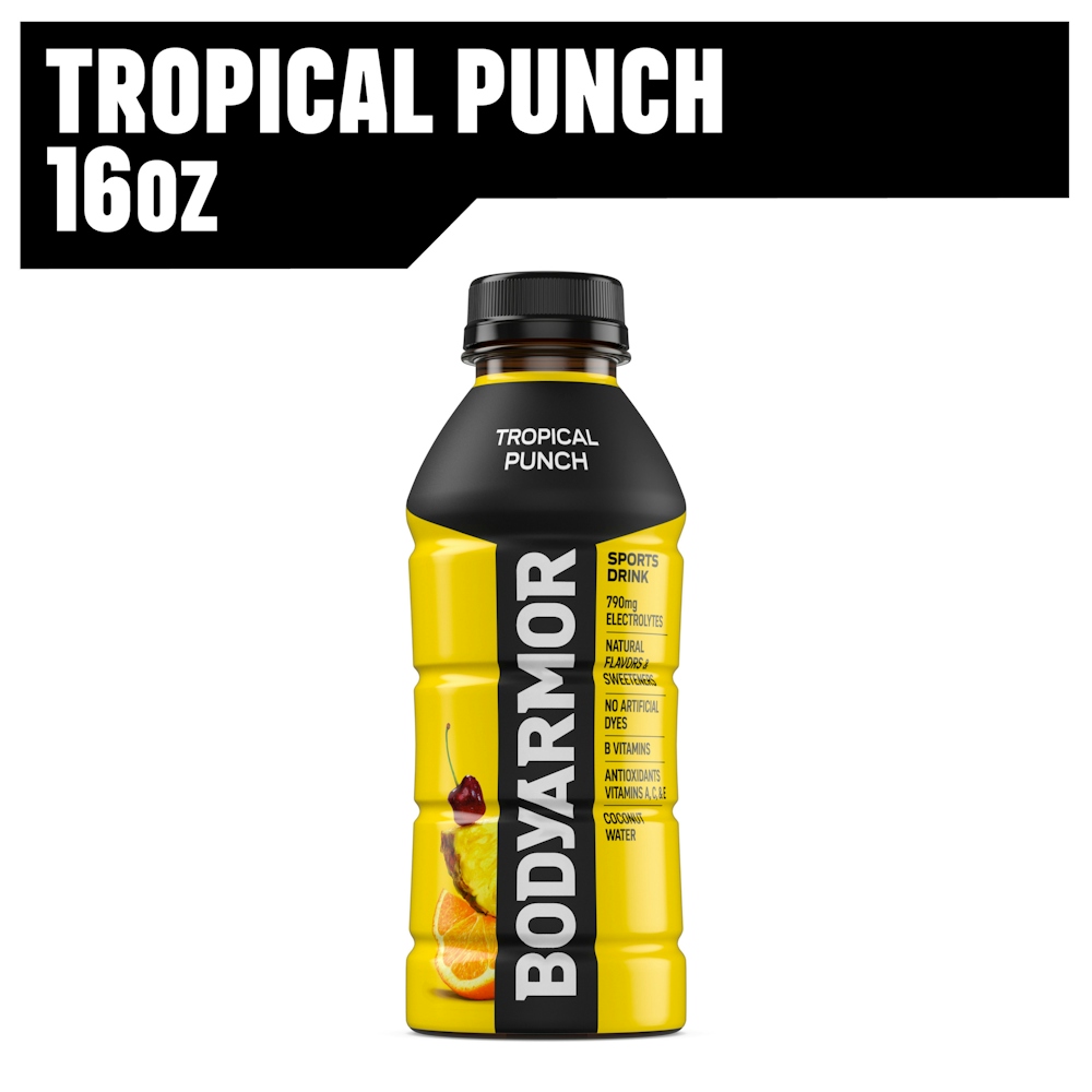 BodyArmor Tropical Punch Electrolyte Sports Drink Bottle, 16 Fl Oz