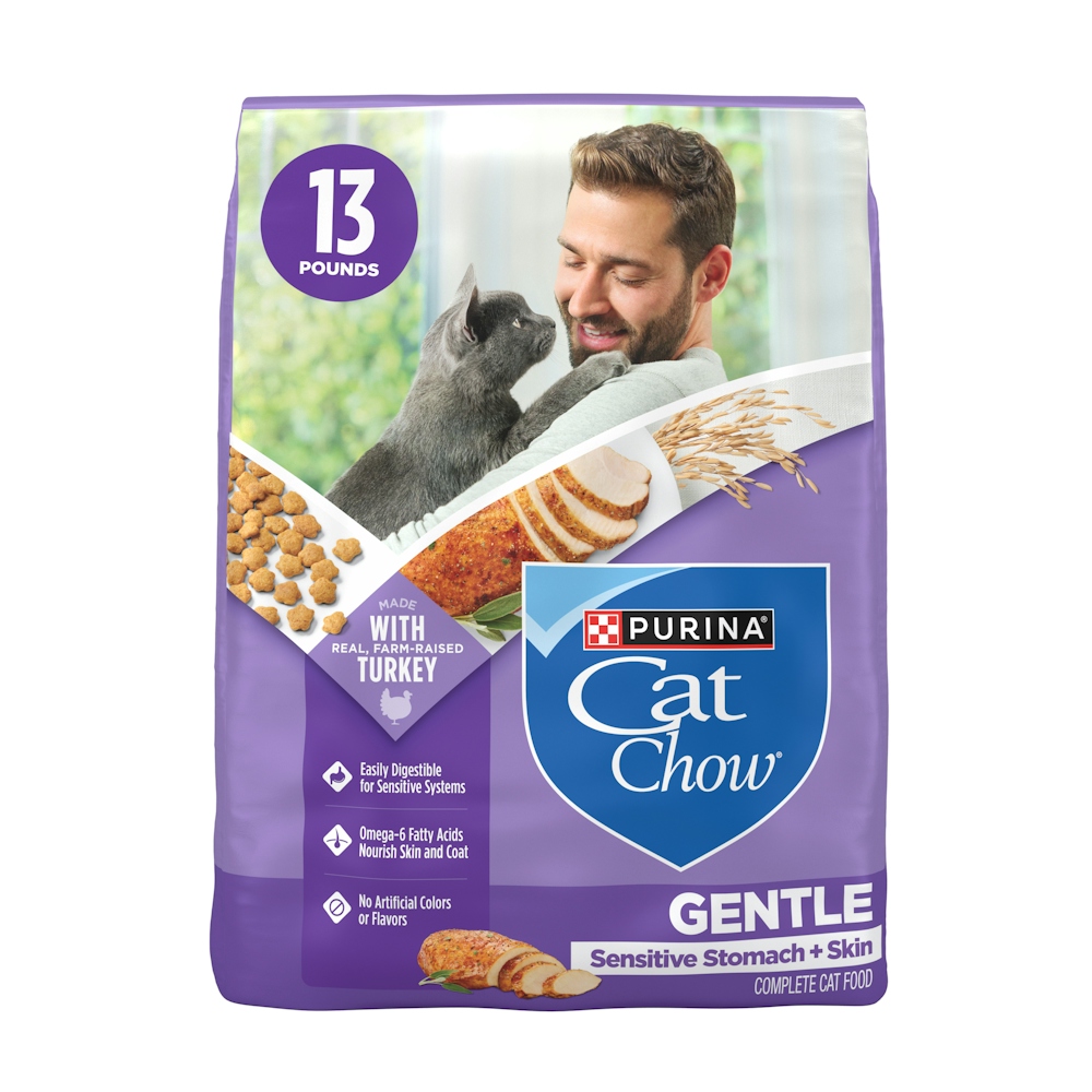 Cat Chow Purina Gentle Dry Food Sensitive Stomach Skin 13 Lb Bag