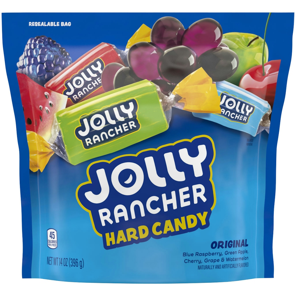 Photo of Jolly Rancher Assorted Fruit Flavored Hard Candy, Individually Wrapped, 14 Oz, Bag
