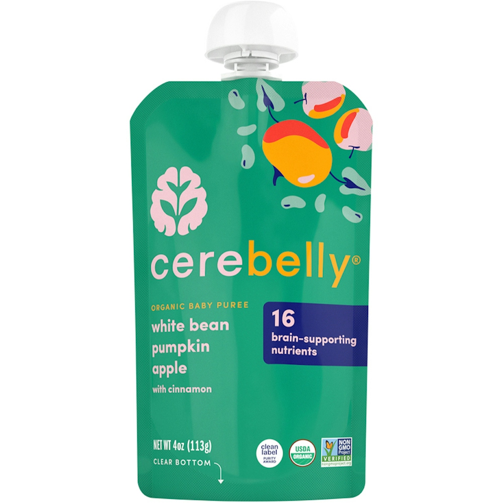 Cerebelly White Bean Pumpkin Apple Organic Baby Puree - 4 Ounce