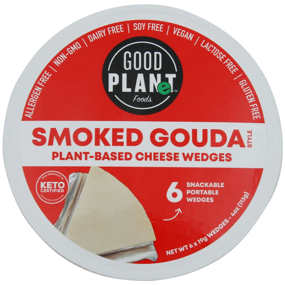 Photo of Good Planet Foods Cheese Wedges, Plant Based, Smoked Gouda Style