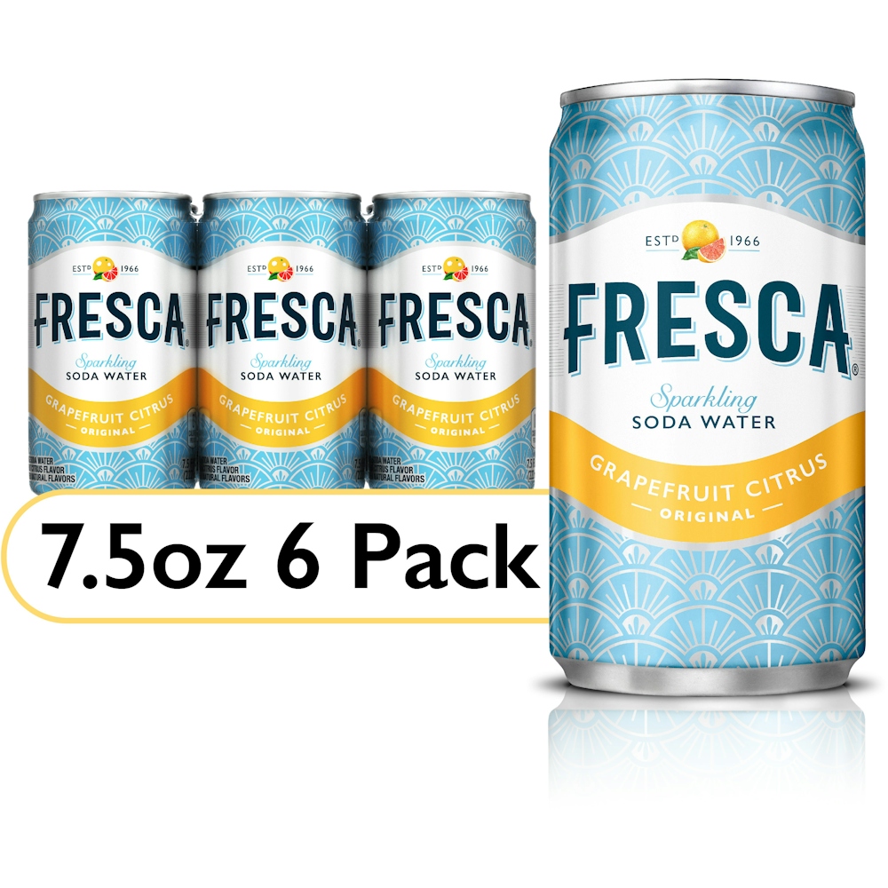 Fresca Grapefruit Citrus Sparkling Soda Water, 7.5 Fl Oz