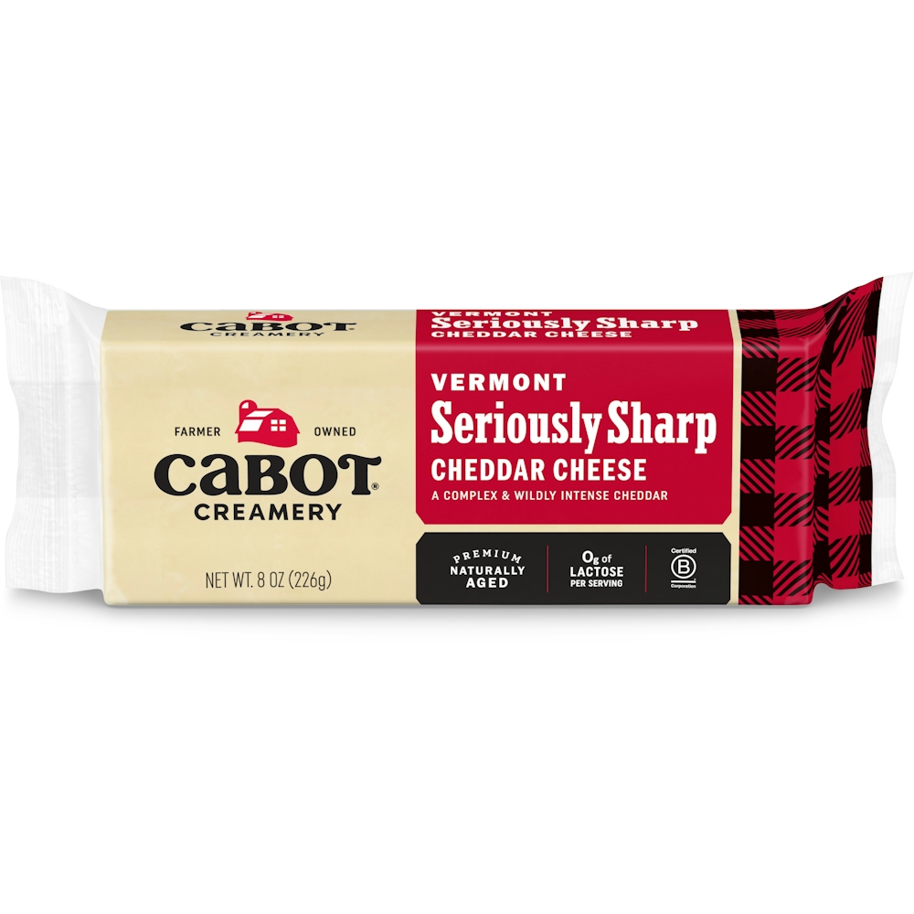 Cabot Creamery Cheddar Cheese Vermont Seriously Sharp - 8 Ounce