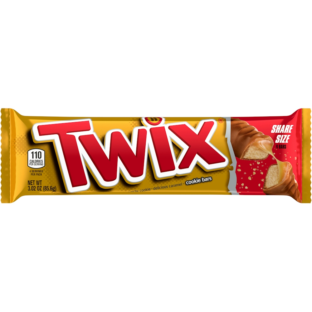 Photo of Twix Milk Chocolate Caramel Cookie Candy Share Size Bar