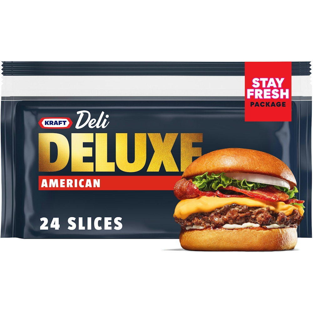 Photo of Kraft Deli Deluxe American Cheese Slices, 24 Ct Bag