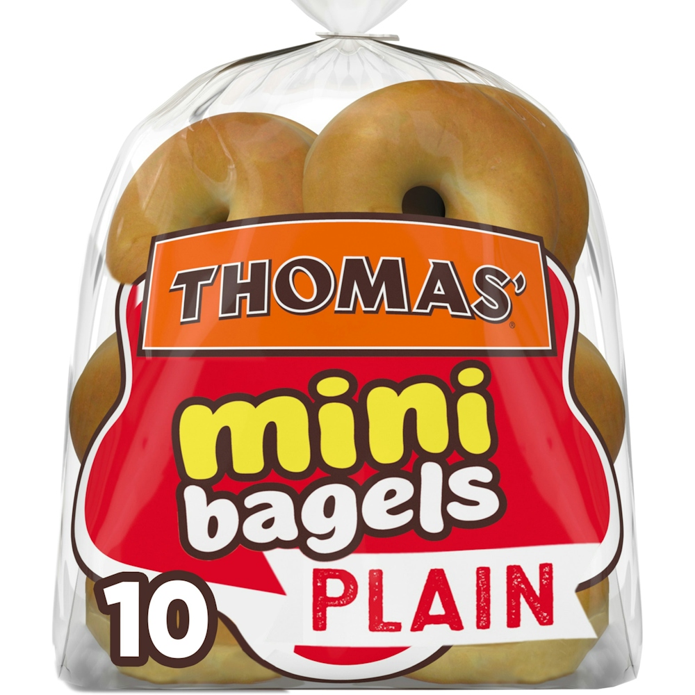 Photo of Thomas' Bagels, Plain, Pre Sliced, Mini