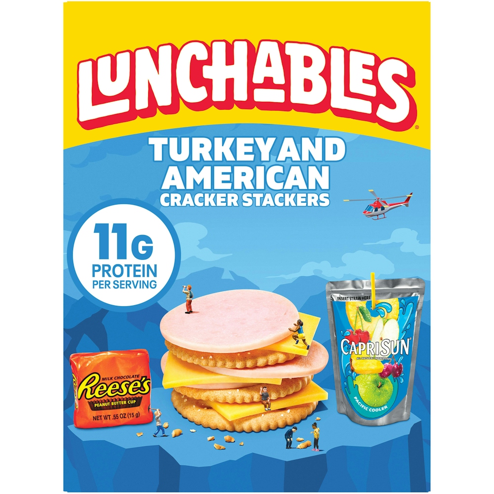 Photo of Lunchables Lunch Combinations, Turkey And American Cracker Stackers, Fun Pack