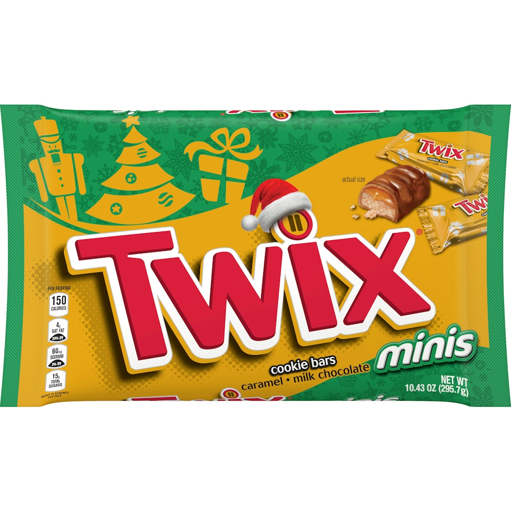 Photo of Twix Caramel Minis Size Cookie Bar Christmas Candy 10.43-Ounce Bag