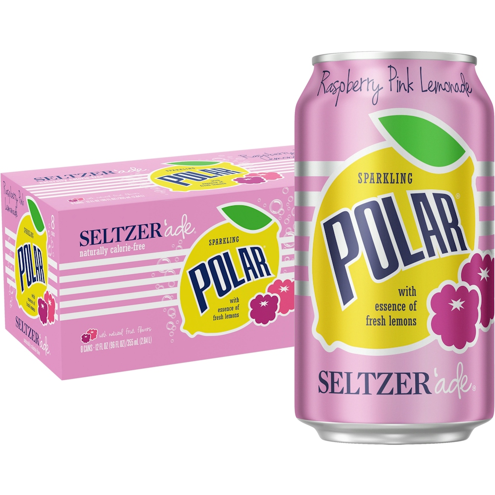 Photo of Polar Raspberry Pink Lemonade Seltzer Ade 8 - 12 Fl Oz Cans