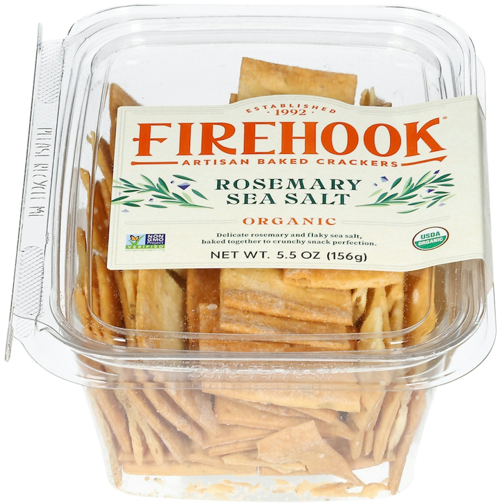 Firehook Crackers Firehook Rosemary Sea Salt Organic Artisan Baked Crackers — UPC ...