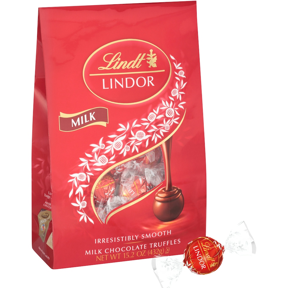 Photo of Lindt Lindor Milk Chocolate Candy Truffles - 15.2 Oz