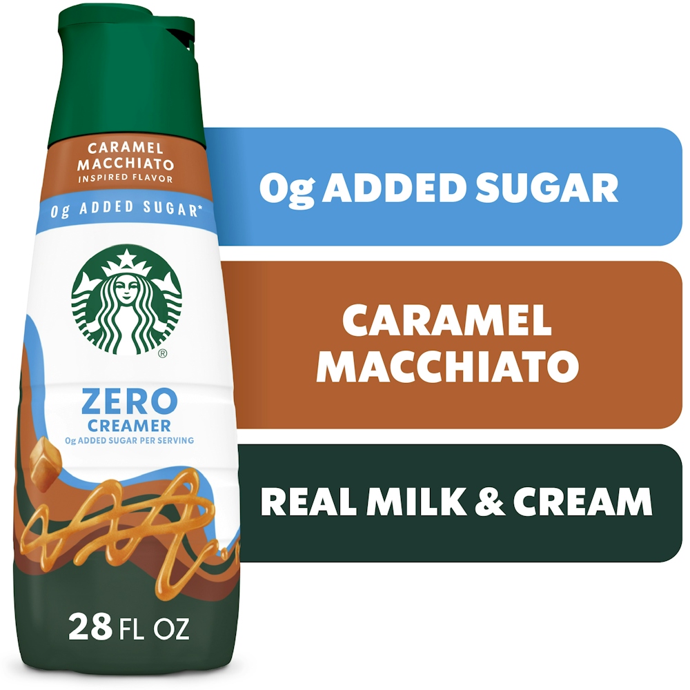 Photo of Starbucks Zero Sugar Caramel Macchiato Coffee Creamer – 28 Fl Oz