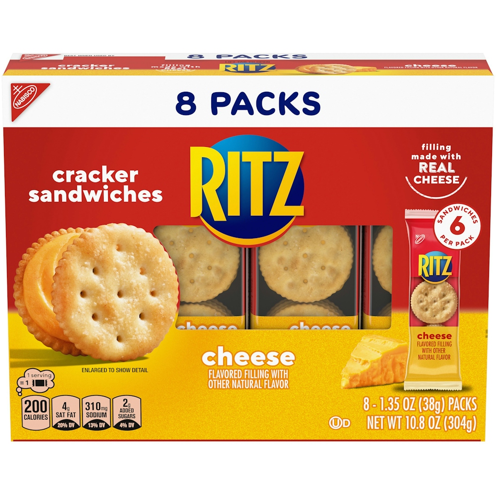 Photo of Ritz Bits Cheese Cracker Sandwiches Snack Packs, 11.04 Ounce