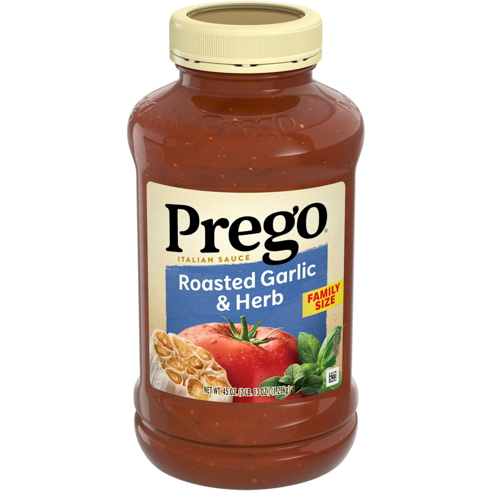 Prego Roasted Garlic and Herb Pasta Sauce, 45 Oz Jar