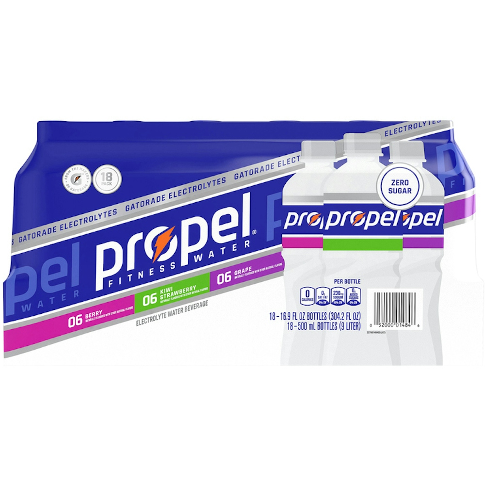 Photo of Propel Electrolyte Water Beverage, Berry, Zero Sugar, Assorted, 18 Pack