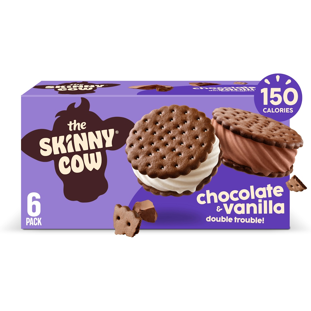 Photo of Skinny Cow Vanilla & Chocolate Ice Cream Sandwiches
