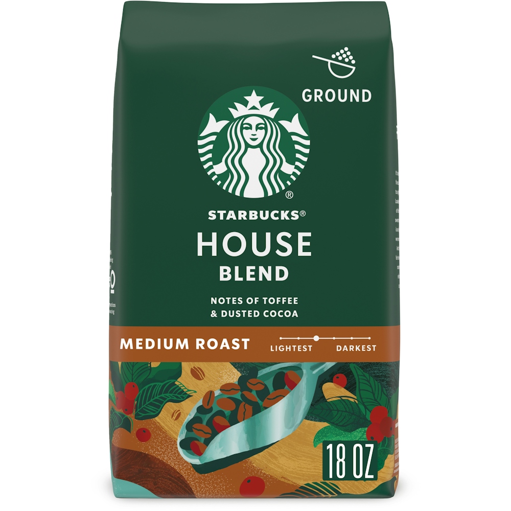 Photo of Starbucks Coffee, Ground, Medium Roast, House Blend 18 Oz