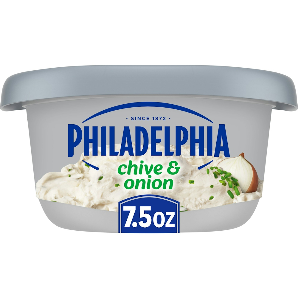Photo of Philadelphia Chive & Onion Cream Cheese Spread, 7.5 Oz Tub