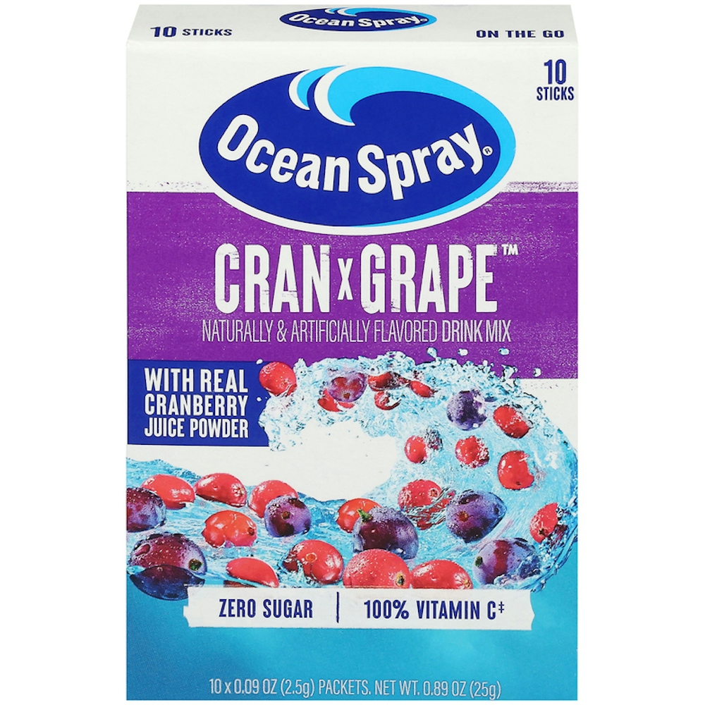 Ocean Spray Zero Sugar Cran X Grape Drink Mix — UPC 850063265041 — Go-UPC