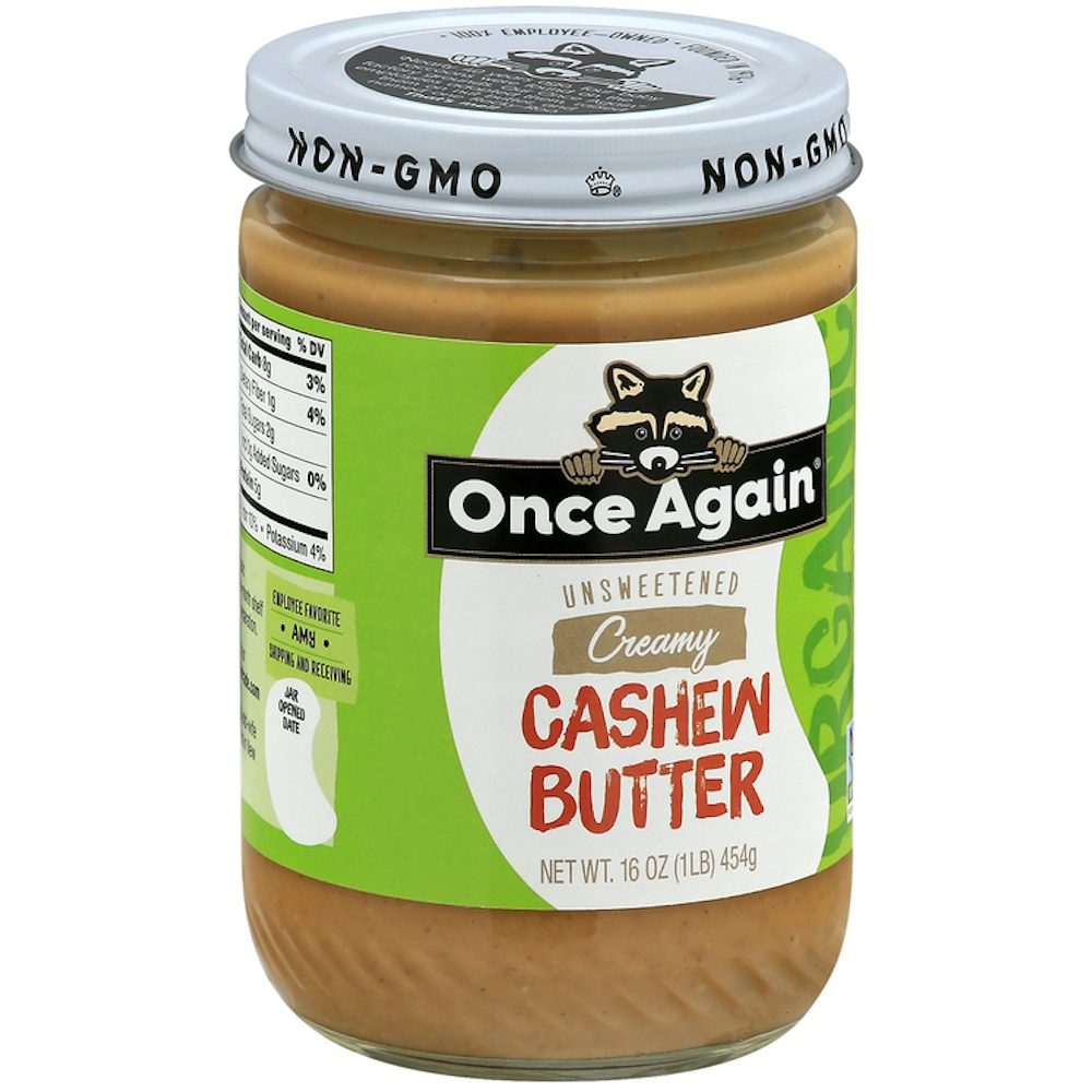 Unsweetened Creamy Cashew Butter, Unsweetened Creamy