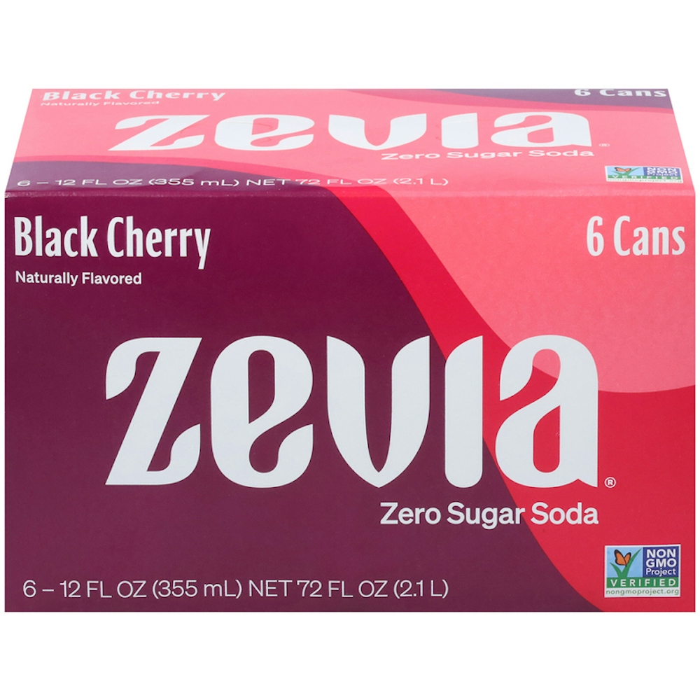 Photo of Zevia Zero Calorie All Natural Soda, Black Cherry, 12 Fl Oz