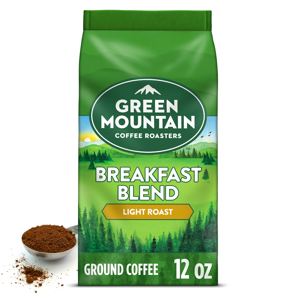Green Mountain Coffee Roasters Breakfast Blend Ground Light Roast 100% ...